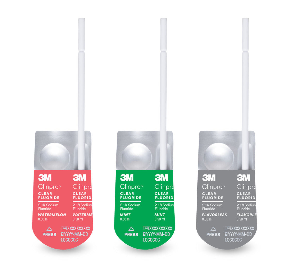3M Clinpro Clear Fluoride, 0.5 mL Unit Dose, 50/Pack