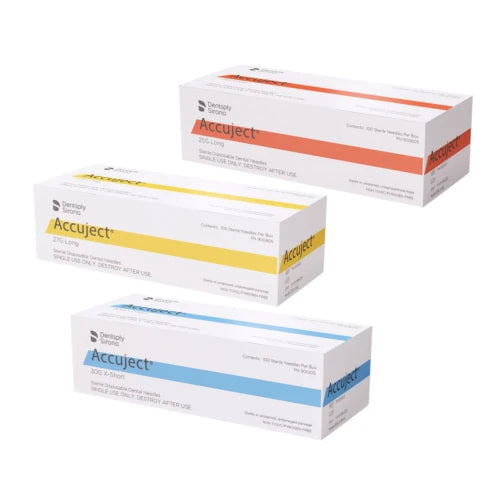 Dentsply Accuject Sterile Disposable Dental Needles – 100/Box