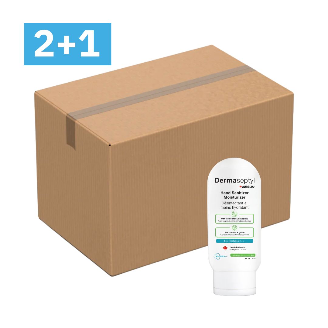 Désinfectant antiseptique pour les mains DermaSeptyl – 63 % d'alcool éthylique – Formule hydratante (60 ml ou 500 ml)