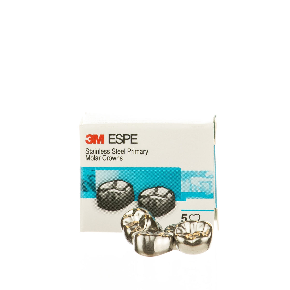 3M ESPE upper right second primary molar stainless steel crowns, size 6, pack of 5