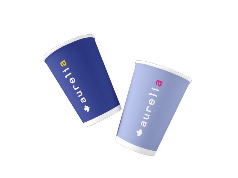 Aurelia Biodegradable Paper Cups – Blue– 5 oz – 1000/Case #C00007BIO