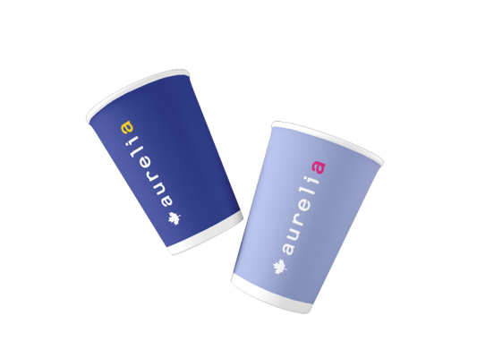 Aurelia Biodegradable Paper Cups – Blue– 5 oz – 1000/Case #C00007BIO