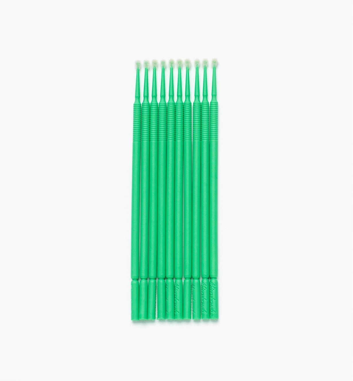 Micro-Brush Applicators 005, 4", Regular, Green, 4 x 100/Pk,