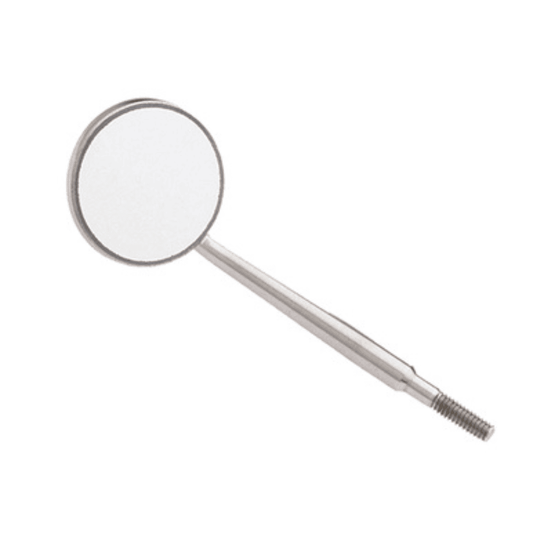 Chrome cone socket mouth mirror heads size #5 front surface dental mirror heads 12 pack compatible with cone socket handles