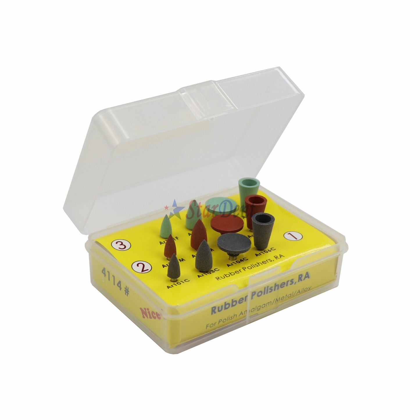 Rubber polishing kit, 12pcs/box