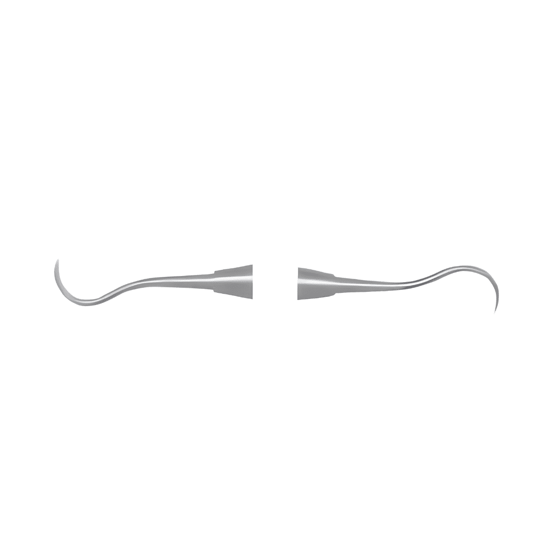H6/H7 Hygienist Scaler stainless steel double-ended anterior sickle scaler with ergonomic knurled handle for supragingival calculus removal.