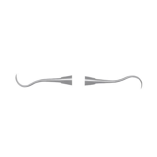H6/H7 Hygienist Scaler stainless steel double-ended anterior sickle scaler with ergonomic knurled handle for supragingival calculus removal.