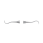 H6/H7 Hygienist Scaler stainless steel double-ended anterior sickle scaler with ergonomic knurled handle for supragingival calculus removal.