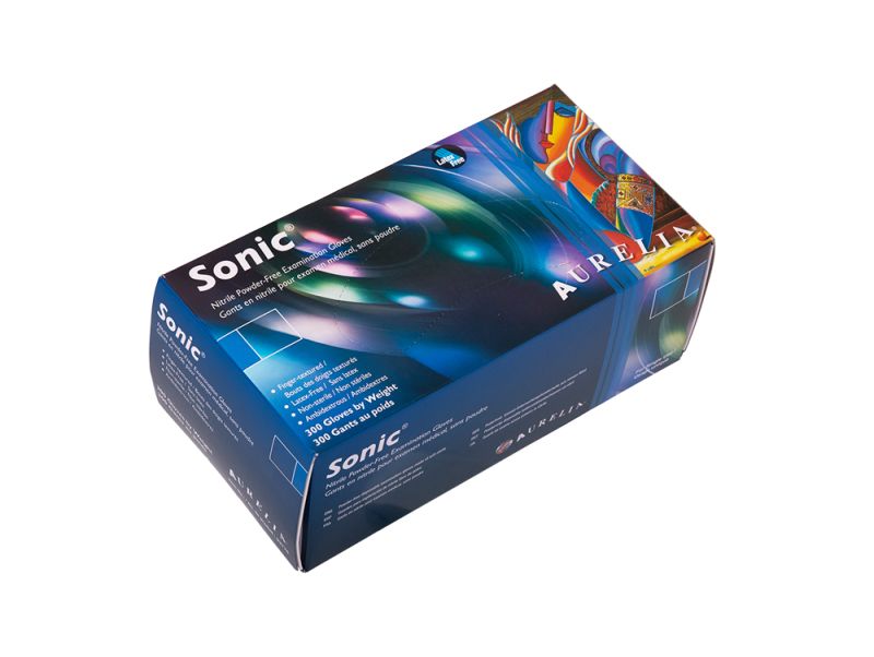 Aurelia® Sonic Nitrile Gloves – Cobalt Blue, Powder-Free (300/Box)