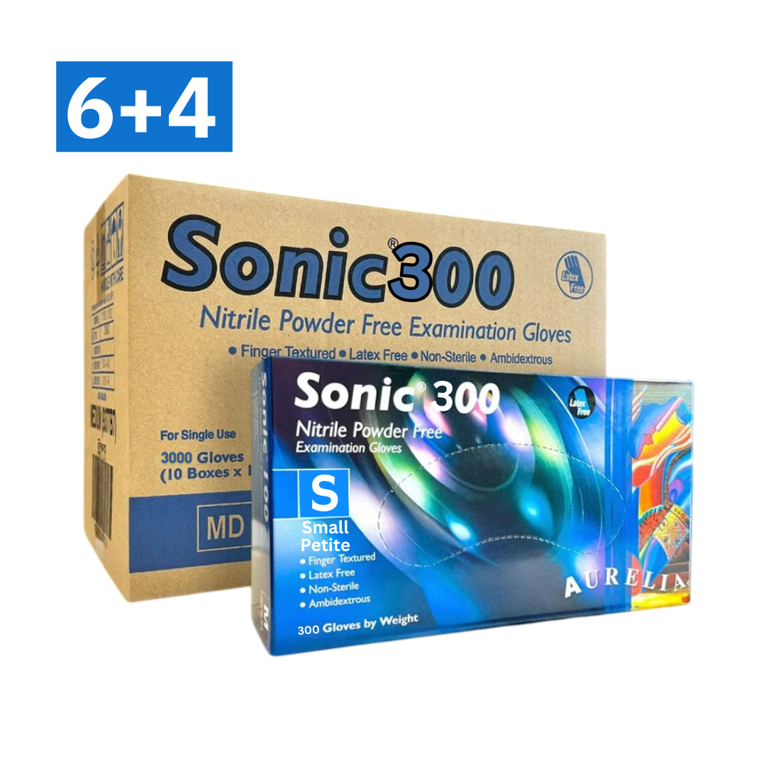 Aurelia Sonic 300 Nitrile Examination Gloves | Indigo Blue | Powder-Free | 300/Box | All Sizes