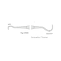 U15/33 Towner-Jaquette stainless steel double-ended dental scaler with ergonomic knurled handle for supragingival calculus removal.
