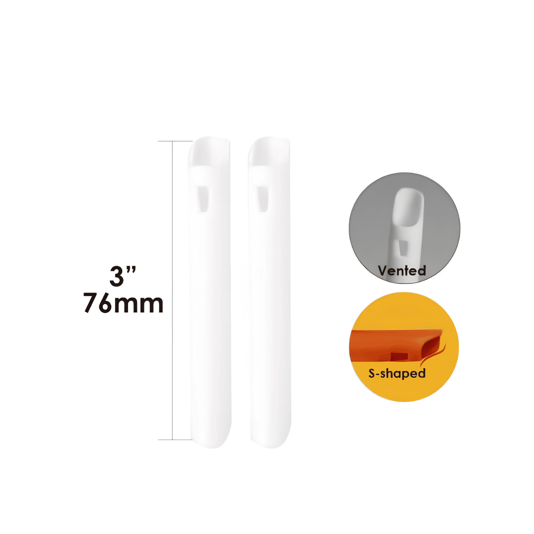 Disposable High Volume Evacuator (HVE) Tips White 3 Inch Vented 100 Pack